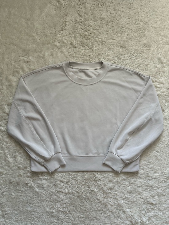 lululemon athletica Tops - Lululemon Sweatshirt Softstreme Perfectly Oversized Cropped Crew Pullover Sz 8